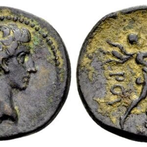 Augustus 27 v.C.-14, AE 18. Diodoros, magistraat. Phrygia, Apameia