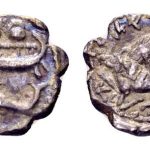 Phoenicia, Byblos. Adramalek, AR 1/8e Sjekel. Circa 4e eeuw v.C.