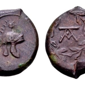 Sicilië, Tauromenion. Campanische huurlingen. AE 22mm. 344-336 v.Chr.