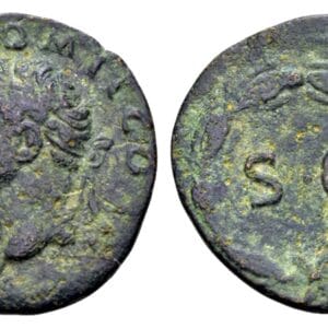 Domitianus Caesar 69-79 AE (Orichalcum) As. Rome 74, geslagen voor het Oosten