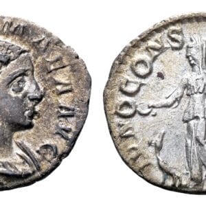 Julia Mamaea, moeder van Severus Alexander 222-235. AR Denarius. Rome