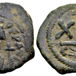Phocas 602-610, AE Halve Follis. Constantinopolis