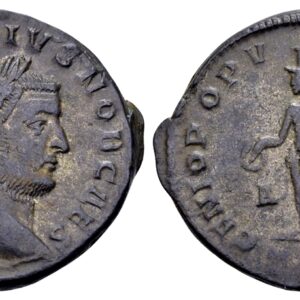 Constantius I Caesar 293-305. AE verzilverde Follis. Trier 296-297