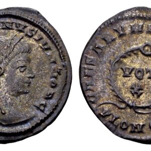 Constantijn II Caesar 317-337. AE verzilverde Follis. Londen 323-324