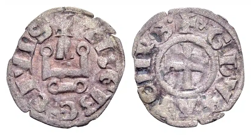 Kruisvaarders, Hertogdom Athene. Guy II de La Roche 1287-1308. Denier, Thebe