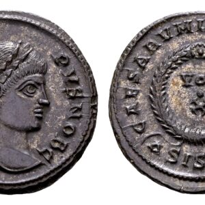 Crispus Caesar 317-326. AE verzilverde Follis. Lugdunum 323-324