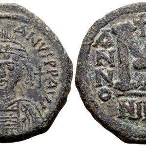 Justinianus I 527-565. AE Follis. Nicomedia, gedateerd jaar 32, 558-559