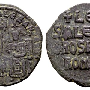 Leo VI 886-912, met Alexander. AE Follis. Constantinopolis