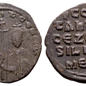 Constantijn VII 913-959 met Zoe. AE Follis. Constantinopolis