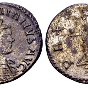 Maximianus 286-310, AE verzilverde Antoninianus. Lugdunum