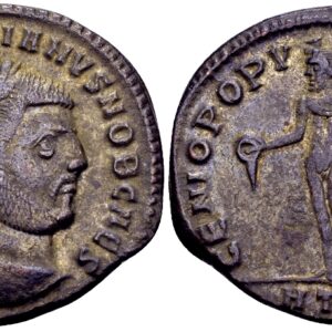 Galerius Caesar 293-305. AE verzilverde Follis. Heraclea 296-298