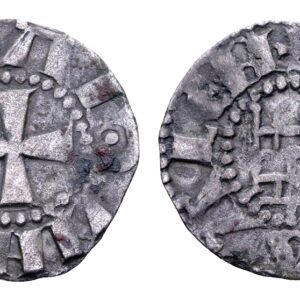 Kruisvaarders. Koninkrijk Jeruzalem. Boudewijn III 1143-1163. AR Denier ‘Rough’ coinage, serie 3