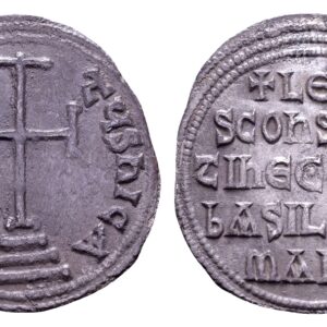 Leo V de Armeniër, met Constantijn 813-820. AR Miliaresion. Constantinopolis.