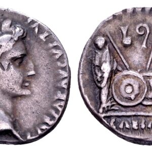 Augustus 27 BC-14. AR Denarius. Lugdunum 2 BC-13