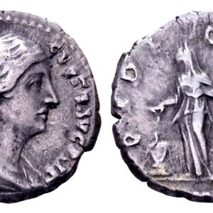 Faustina II vrouw van Marcus Aurelius 161-180. AR Denarius. Rome