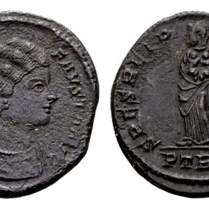 Fausta, vrouw van Constantijn I 307-337. AE Follis. Trier 326