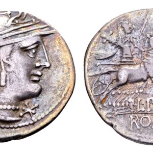 Republiek. L. Postumius Albinus. AR Denarius. Rome 131 v.Chr.