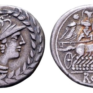 Republiek. Cn. Gellius 138 v.Chr. AR Denarius. Rome