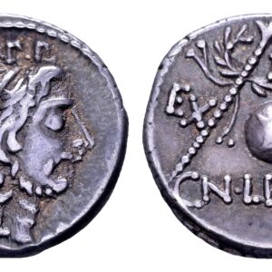 Republiek. Cn. Lentulus. AR Denarius. Spanje (?) 76/75 v.Chr.